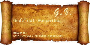 Gründl Veronika névjegykártya